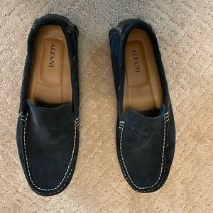 Alfani navy blue suede loafers